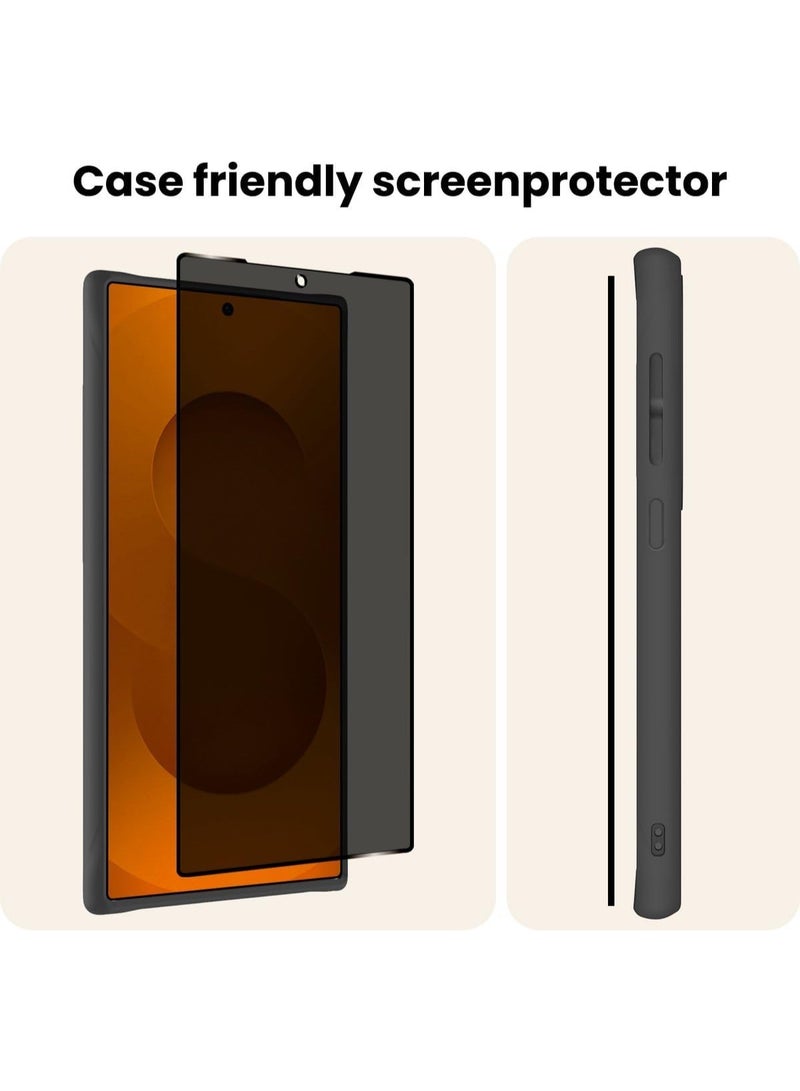 Muzz Screen Protector Suitable for Samsung S25 Ultra Screen Protector Privacy Protection Glass Protector for Samsung Galaxy S25 Ultra Privacy Screen Protector Tempered Glass - 3 PACK (Galaxy S25 Ultra) - Image 3