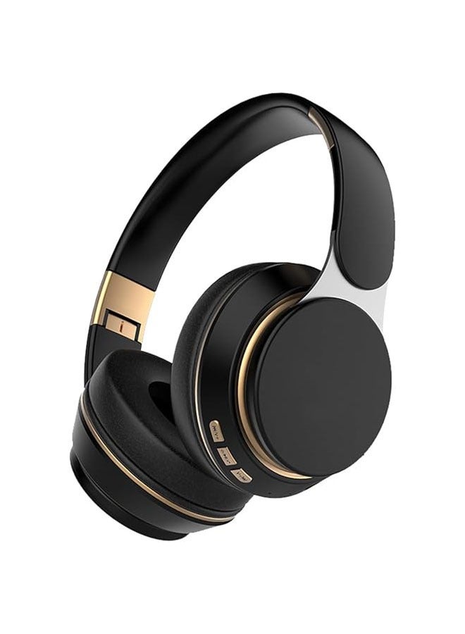 سماعة ألعاب لاسلكية فوق الأذن ، ميكروفون مدمج ، سماعة رأس بلوتوث 5.0 ، سماعة ستيريو فوق الأذن ، فتحة ذاكرة مدمجة ، عقال قابل للسحب - Image 1