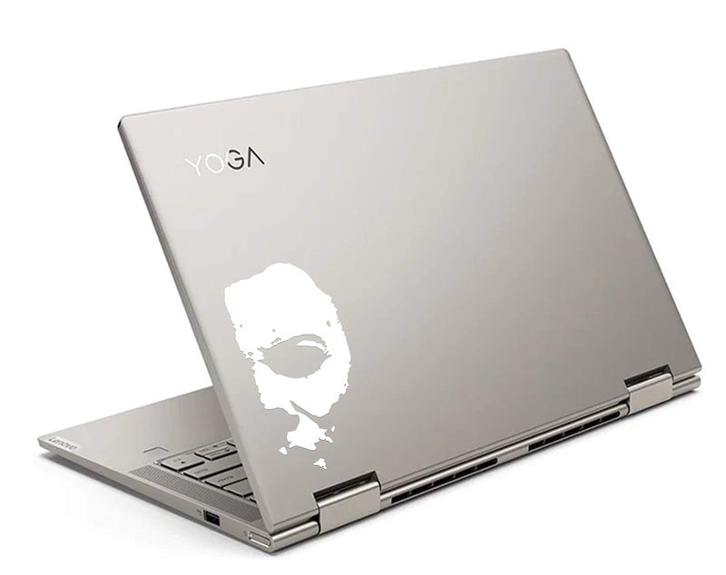 MAZ DISTRIBUTIONS – Michael Myers Creepy Half Face Sticker – Vinyl Scary Half Michael Myers Face Sticker for Car, Truck – Indoor and Outdoor Use – Waterproof Decal for Laptop and iPad -Maz 341 (White) - Image 4