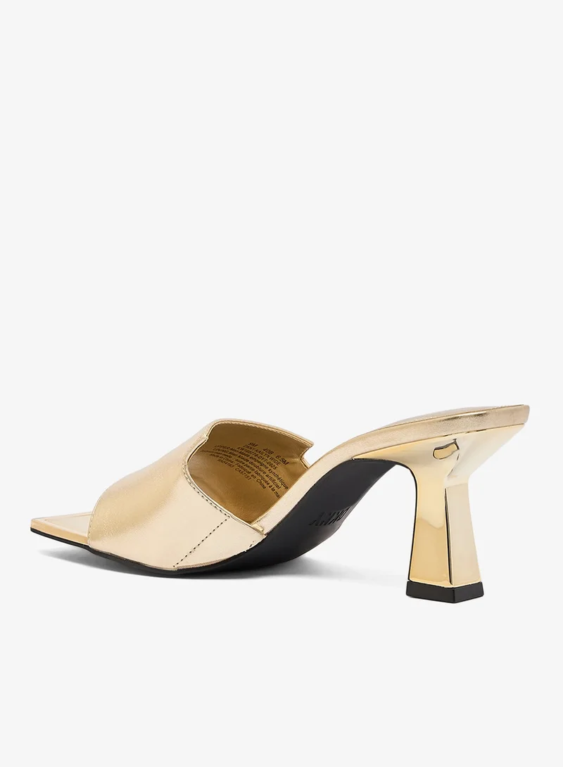 DKNY  Kailyn Metallic Nappa PU Heeled Sandals for Women | Best Price UAE
