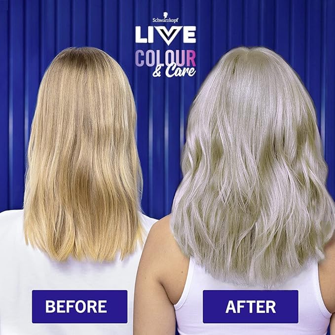 Live Schwarzkopf LIVE Colour Care Hair Mask 5 Minute Wash Out Blonde Toning Colour Boost Semipermanent Silver Hair Dye Lasts Up To 6 Washes Icy Pearl 150ml - Image 3
