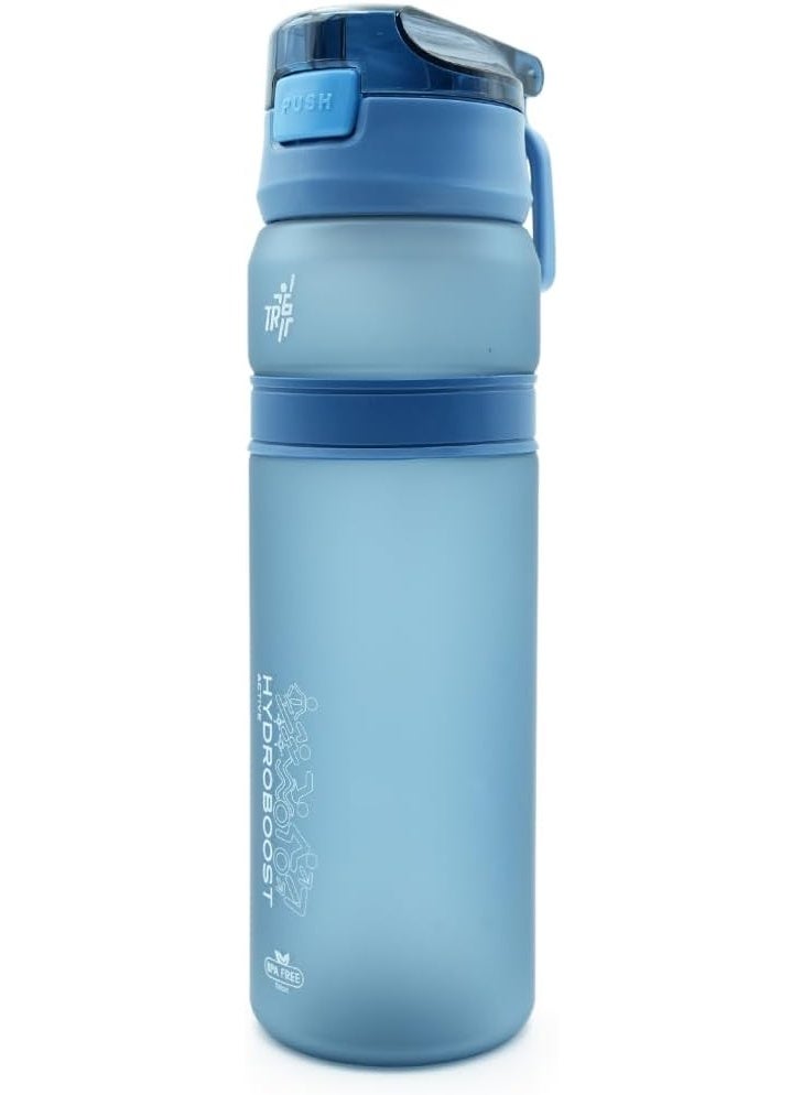 TR6 Hydra Boost Active Frosted Bottle BPA Free Tritan Sports Bottle with Secure Flip Lock Lid Leakproof, Durable & Stylish Ideal for Gym, Travel & Everyday Use 850ml (Blue) - Image 1