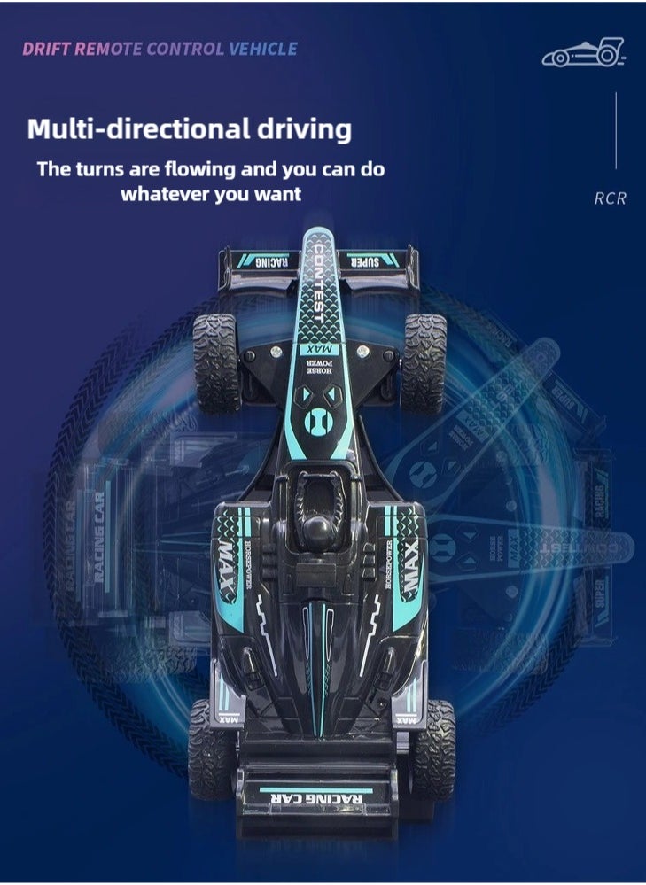 f1Children's Remote Controlled Car Toy Four way Charging Drift Racing Model Boy