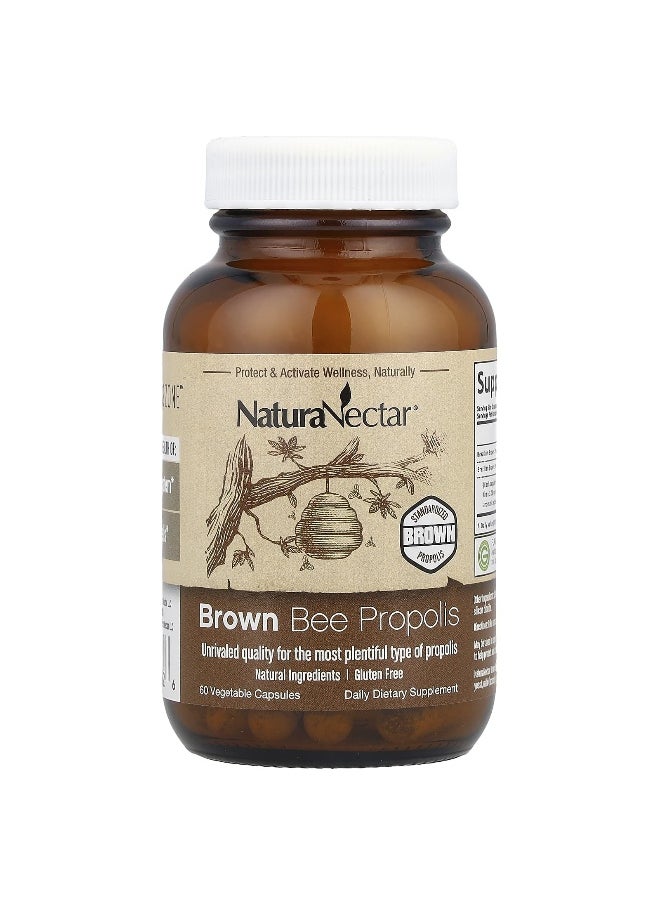NaturaNectar - NaturaNectar, Brown Bee Propolis, 60 Vegetable Capsules - Image 1