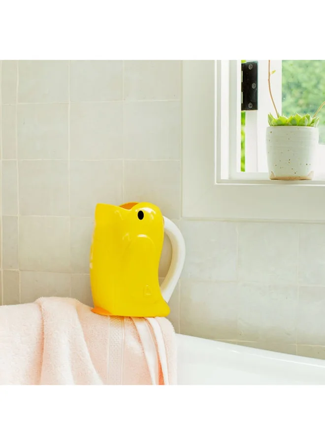 Munchkin Duckling Soft Rim Bath Rinser with Easy-Grip Handle, Yellow
