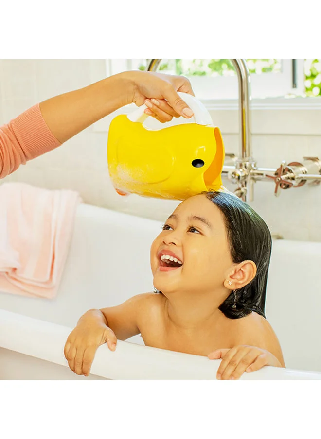 Munchkin Duckling Soft Rim Bath Rinser with Easy-Grip Handle, Yellow