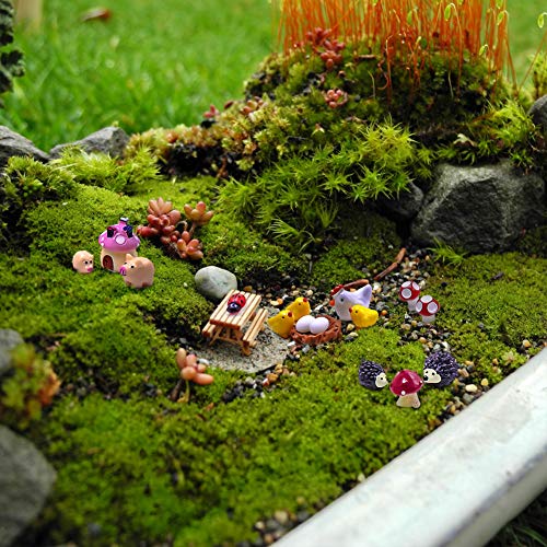Dracarys Selected 100 Pcs Fairy Garden Accessories, Mini Resin Animals, Miniature Figurines, Micro Landscape Ornaments Kit, Garden DIY Animals, Environmental Resin, Forest Encounters - Image 2