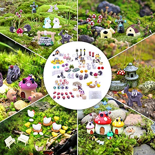 Dracarys Selected 100 Pcs Fairy Garden Accessories, Mini Resin Animals, Miniature Figurines, Micro Landscape Ornaments Kit, Garden DIY Animals, Environmental Resin, Forest Encounters - Image 5