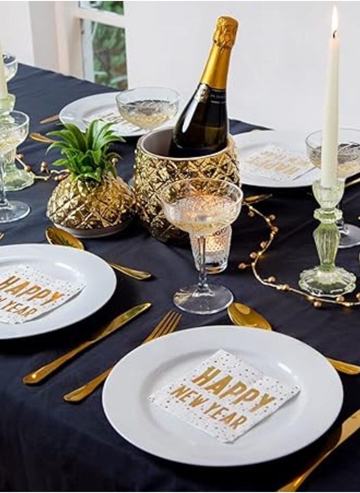 توكينج تيبلز مناديل كوكتيل رأس السنة السعيدة،  سم،  قطعة - Image 1