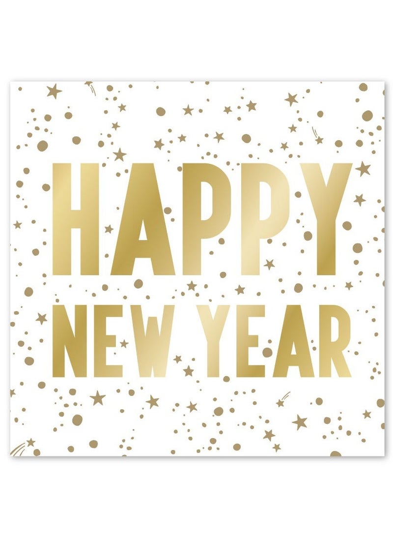 توكينج تيبلز مناديل كوكتيل رأس السنة السعيدة،  سم،  قطعة - Image 2