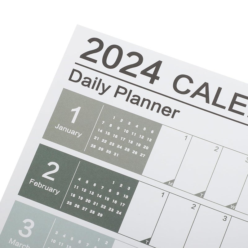 2024 Monthly Wall Calendar Planner Minimalist Pastel Color Home Office Full Year Schedule Planning - Image 4