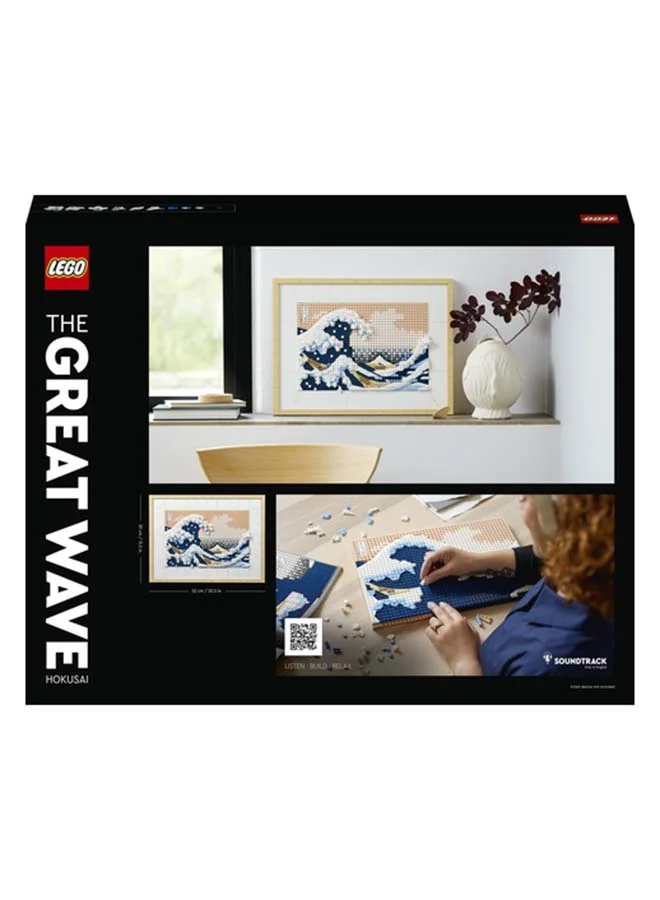 LEGO 31208 Art Hokusai – The Great Wave, 3D Japanese Wall Art Craft Kit, Framed Ocean Canvas, Creative Activity, Gifts for Adults, DIY Home, Office Decor
