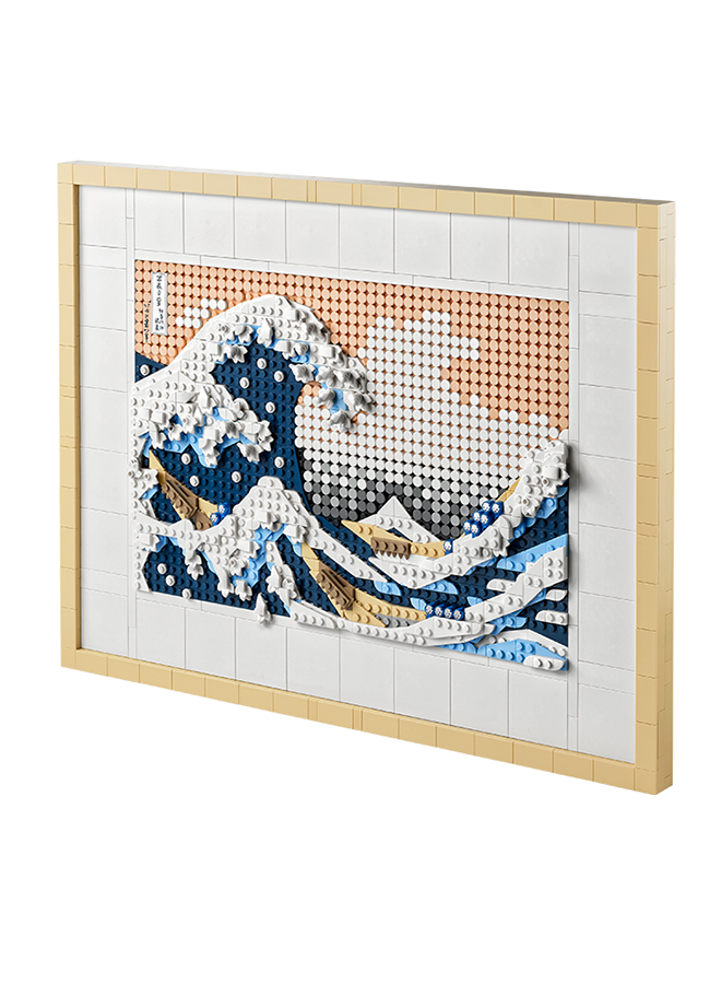 LEGO 31208 Art Hokusai – The Great Wave, 3D Japanese Wall Art Craft Kit, Framed Ocean Canvas, Creative Activity, Gifts for Adults, DIY Home, Office Decor