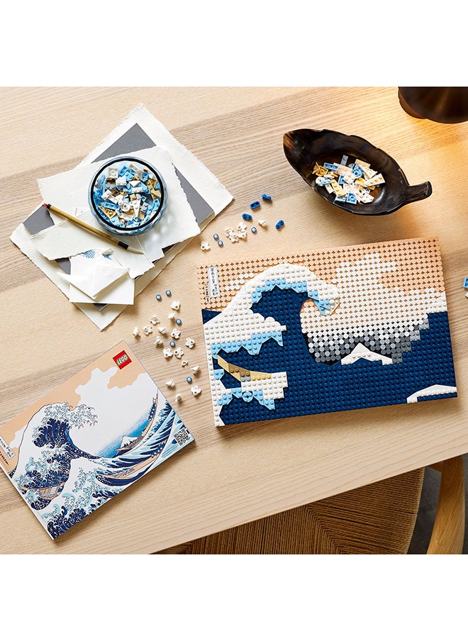 LEGO - 31208 Art Hokusai – The Great Wave, 3D Japanese Wall Art Craft Kit, Framed Ocean Canvas, Creative Activity, Gifts for Adults, DIY Home, Office Decor - Image 1