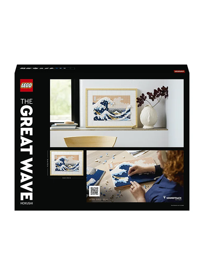 LEGO 31208 Art Hokusai – The Great Wave, 3D Japanese Wall Art Craft Kit, Framed Ocean Canvas, Creative Activity, Gifts for Adults, DIY Home, Office Decor