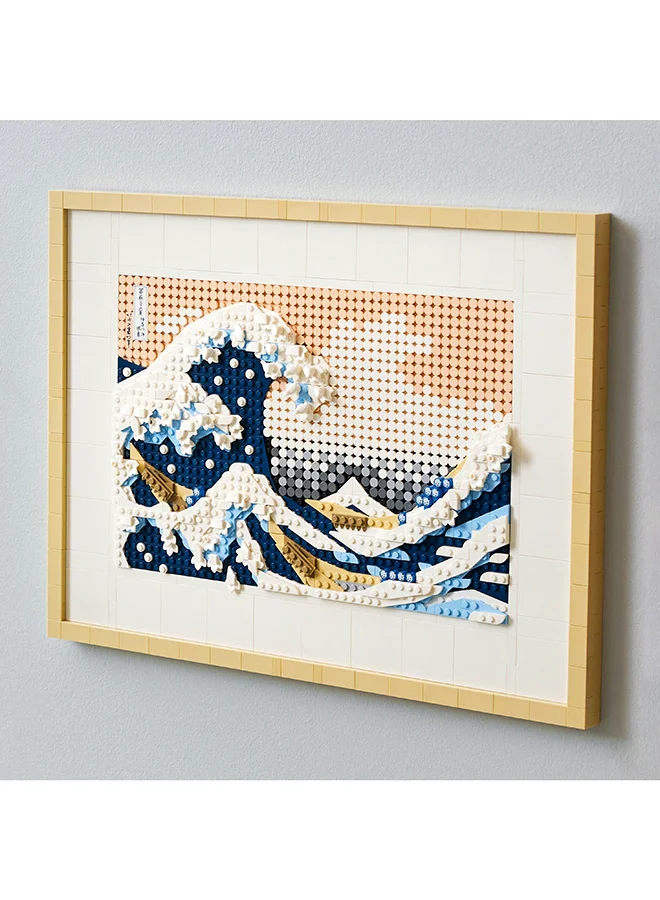 LEGO 31208 Art Hokusai – The Great Wave, 3D Japanese Wall Art Craft Kit, Framed Ocean Canvas, Creative Activity, Gifts for Adults, DIY Home, Office Decor