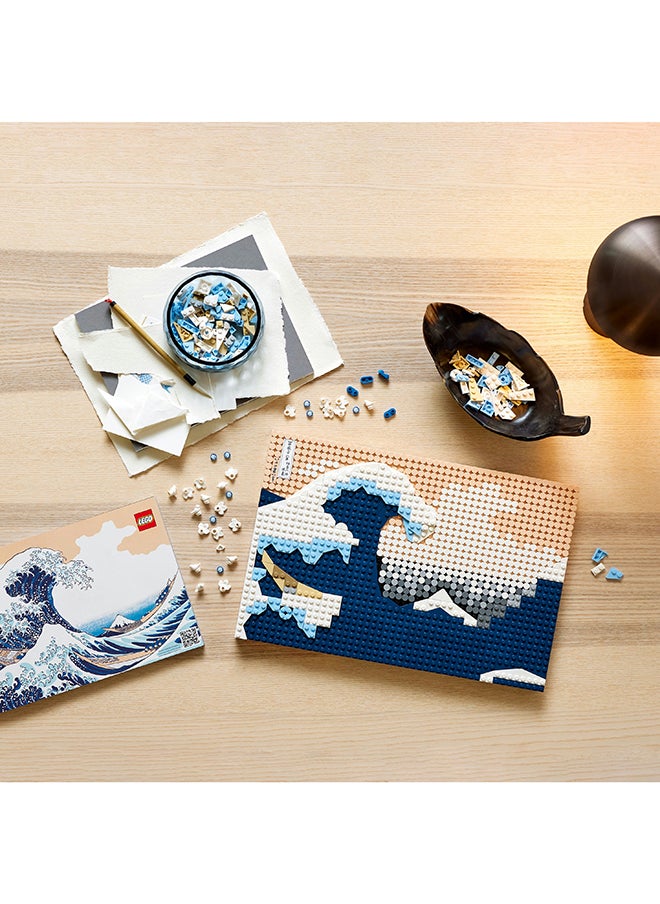LEGO - 31208 Art Hokusai – The Great Wave, 3D Japanese Wall Art Craft Kit, Framed Ocean Canvas, Creative Activity, Gifts for Adults, DIY Home, Office Decor - Image 1