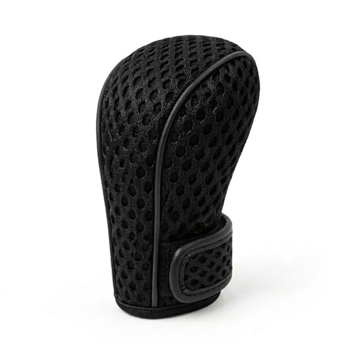 SARTE Gear Shift Knob Cover Anti-Slip, Breathable Cotton mesh Anti-Scratch Shift Handle Protector Premium Gear Knob Cover for All Cars Universal fit (Black) - Image 1