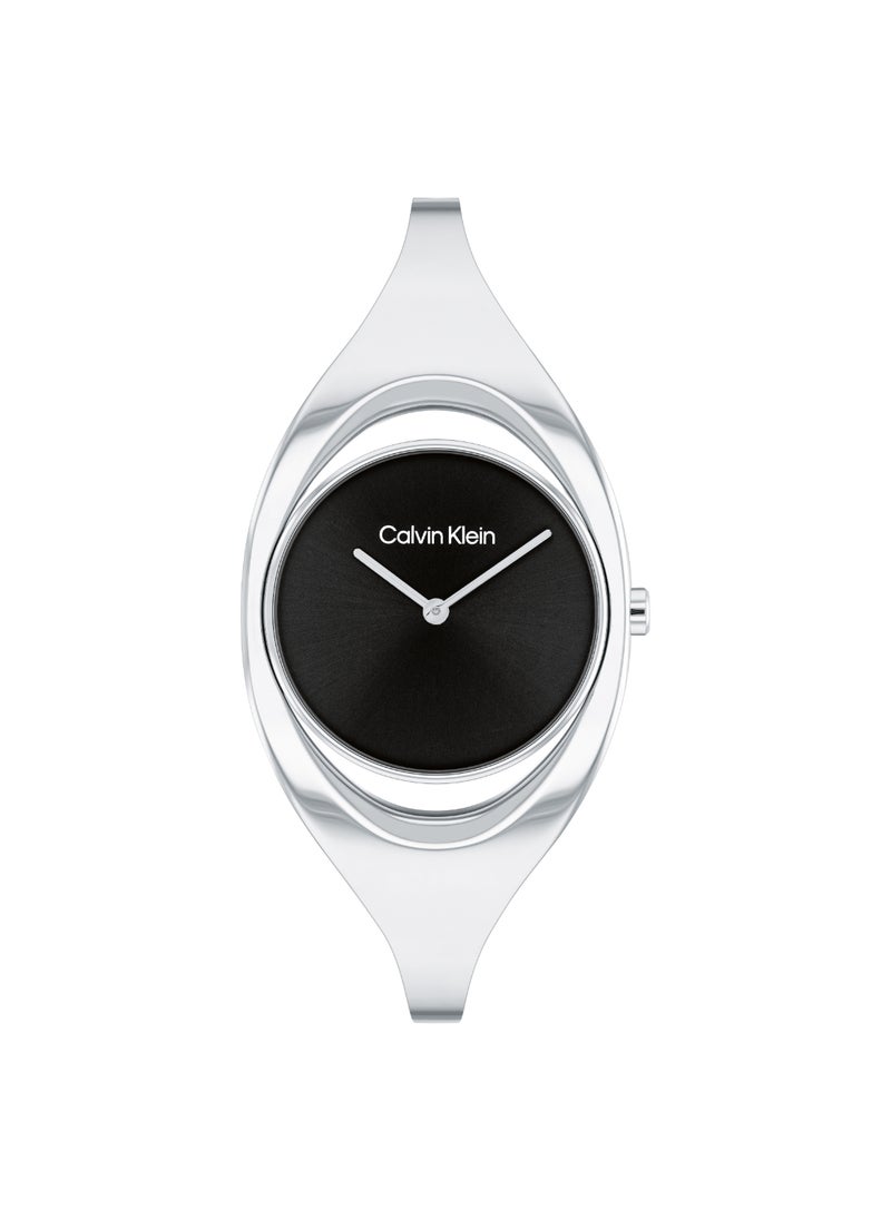 CALVIN KLEIN Round Analog Women's Black Case Wrist Watch - 25200423  - Image 1