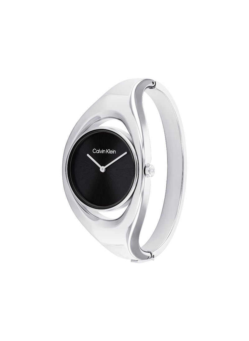 CALVIN KLEIN Round Analog Women's Black Case Wrist Watch - 25200423  - Image 2