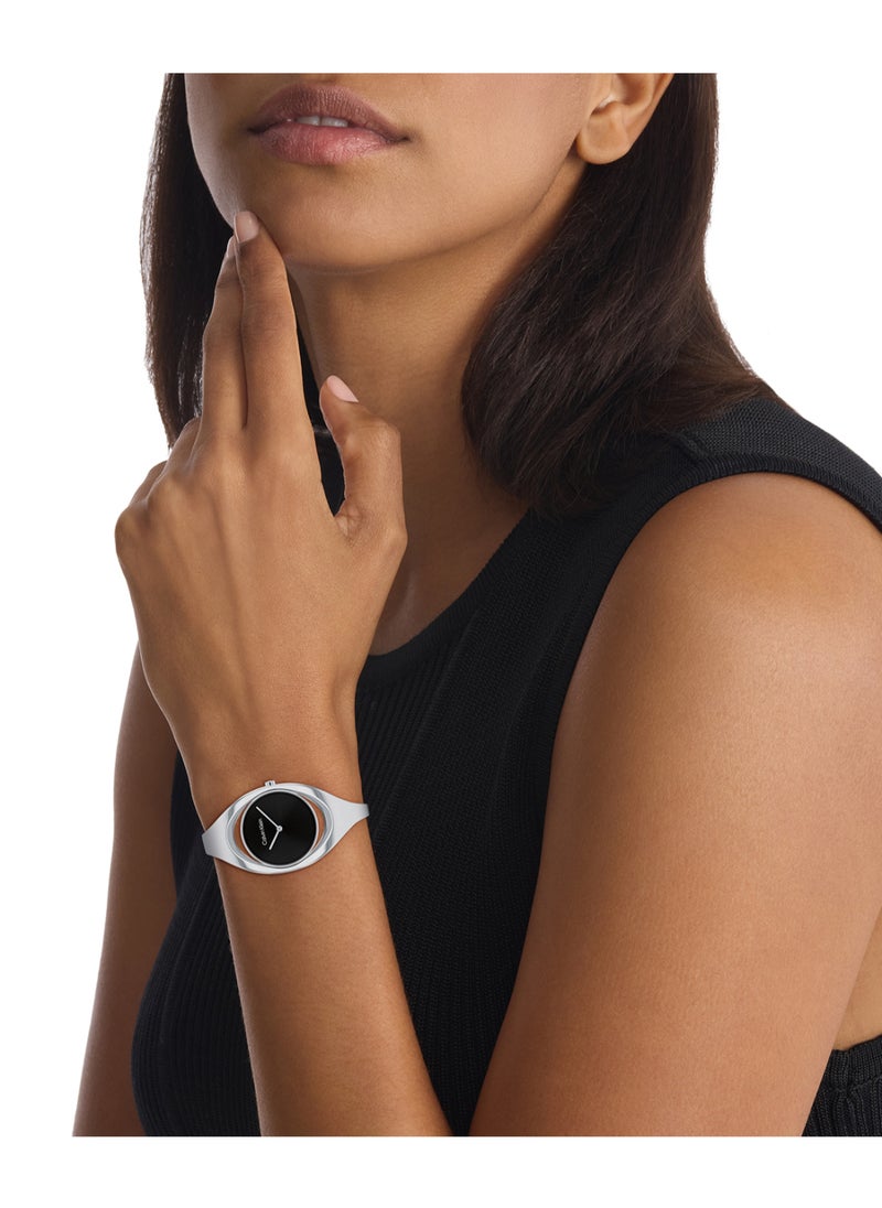 CALVIN KLEIN Round Analog Women's Black Case Wrist Watch - 25200423  - Image 4