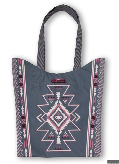Casual Printed Satin Tote Bag