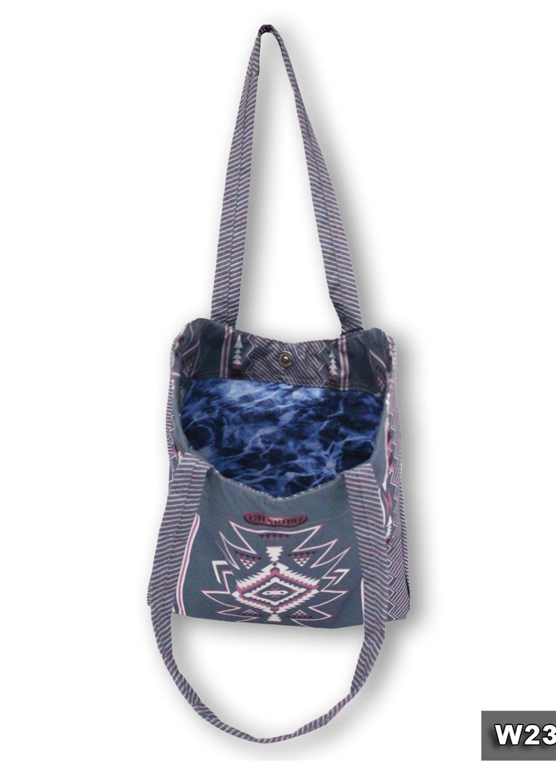 Gharibo Bags - Casual Printed Satin Tote Bag - Image 1