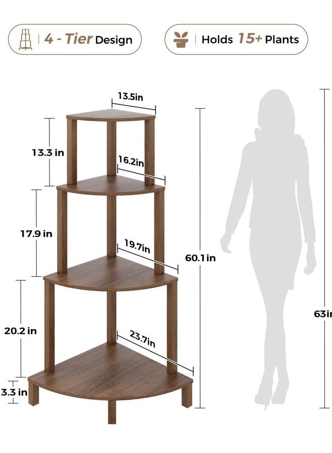Bamworld ZHJ06-4C corner plant stand - Image 2