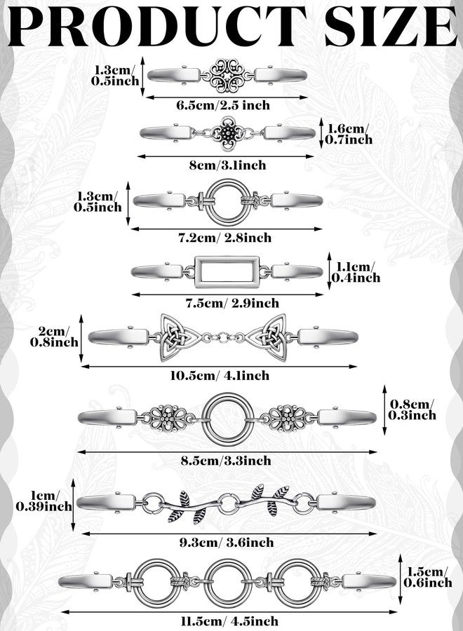 Cindeer 8 Pcs Sweater Clips Women Vintage Shawl Cardigan Clips for Retro Cardigan Collar Sweater Shirt Dress(Classic) - Image 3