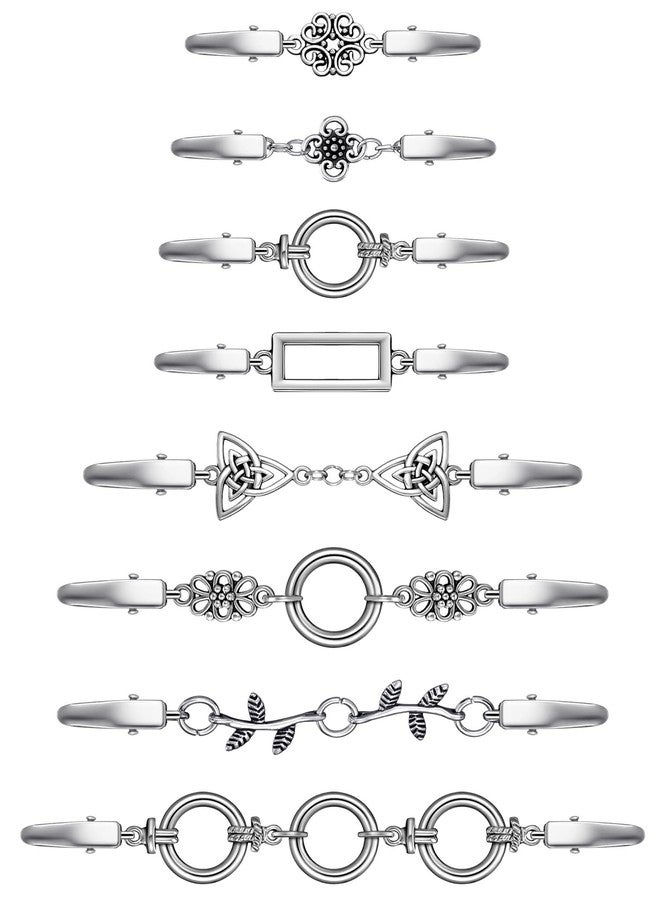 Cindeer 8 Pcs Sweater Clips Women Vintage Shawl Cardigan Clips for Retro Cardigan Collar Sweater Shirt Dress(Classic) - Image 1