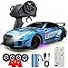 HTURCCOP 124 RC Drift 24GHz with LED Light Race Car Toys for Boys and Girls Aged 6 Speed Adjustable up to 23KmH HighSpeed RC Racing Cars Toy Gift for Boys Girls Blue - Image 2