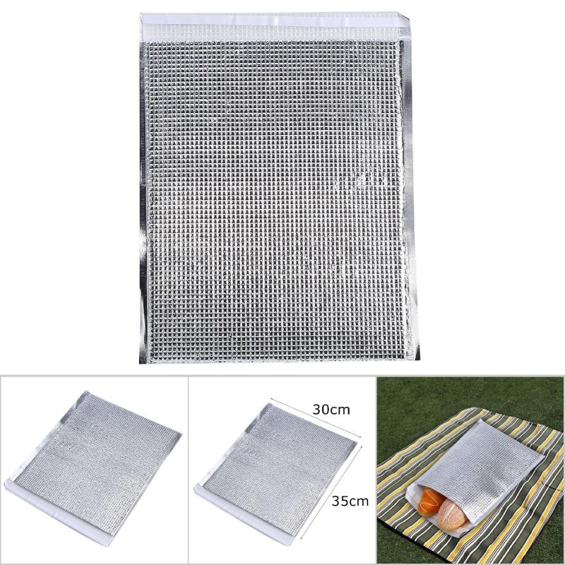 Disposable Insulated Bag 30*35cm Eco-Friendly Material - Heat Cold Insulation Adhesive Closure Food Storage Bag for Picnic, Lunch, Travel, Camping Daily Use - Image 4