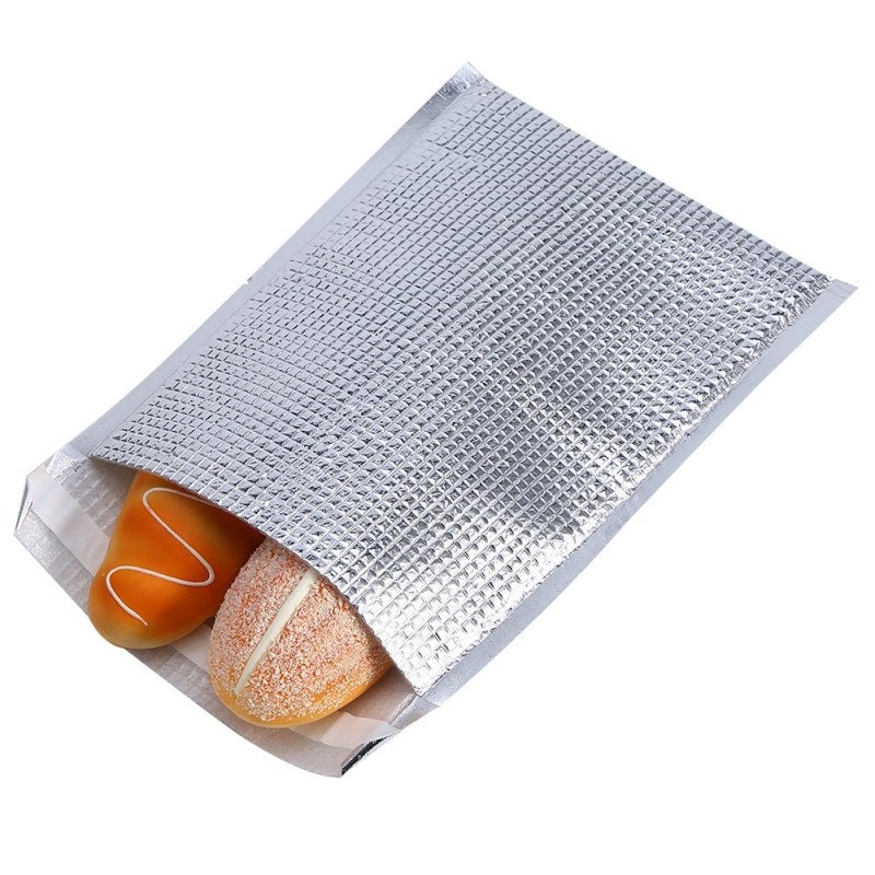 Disposable Insulated Bag 30*35cm Eco-Friendly Material - Heat Cold Insulation Adhesive Closure Food Storage Bag for Picnic, Lunch, Travel, Camping Daily Use - Image 5