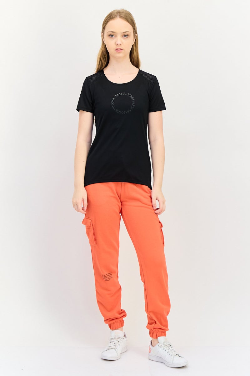 Nike Women Dri Fit Short Sleeve Running T-Shirt, Black - Image 4