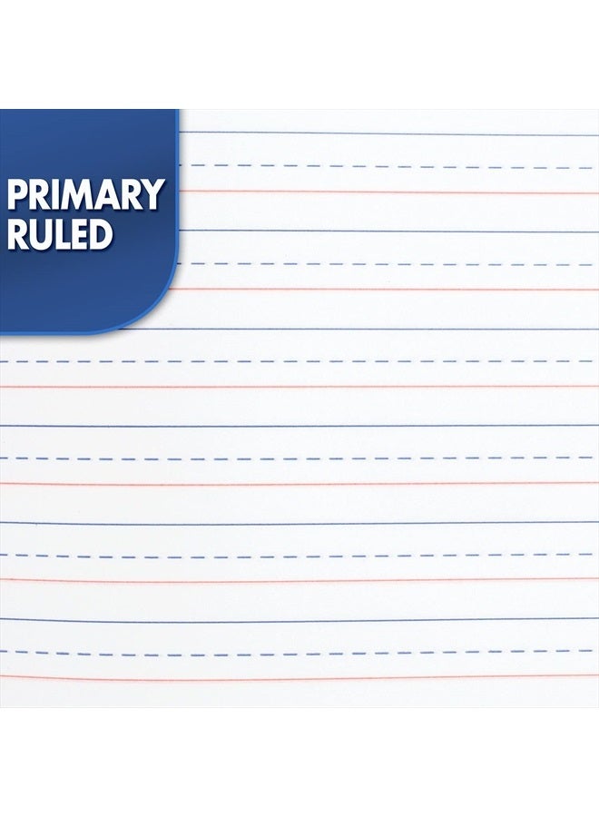 Mead دفتر ملاحظات أساسي، ورق مسطر عريض، كتيب كتابة للصفوف K-2، 9-3/4" × 7-1/2"، 100 ورقة، رخام أزرق (09902) - Image 3