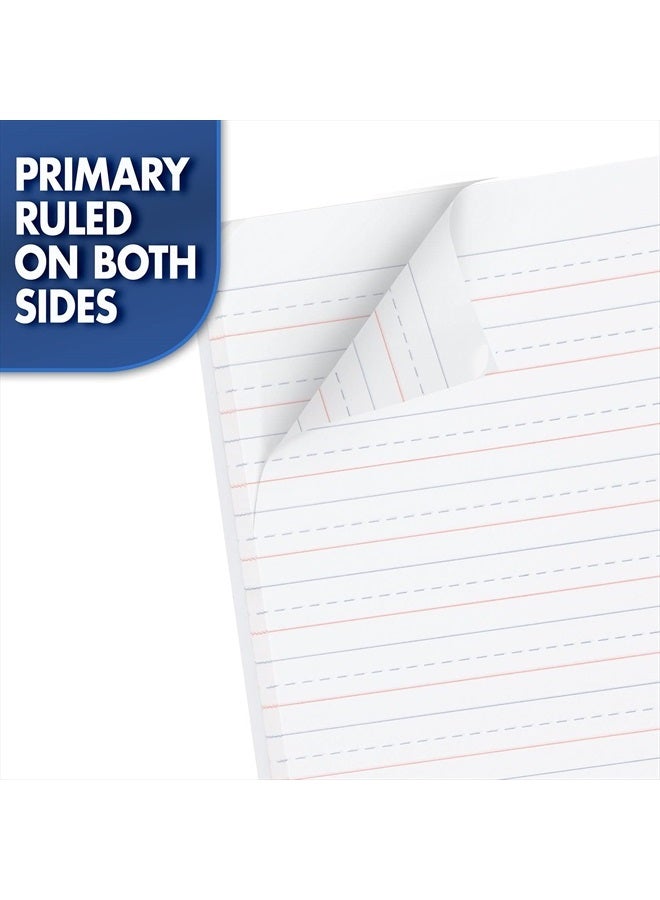 Mead دفتر ملاحظات أساسي، ورق مسطر عريض، كتيب كتابة للصفوف K-2، 9-3/4" × 7-1/2"، 100 ورقة، رخام أزرق (09902) - Image 4