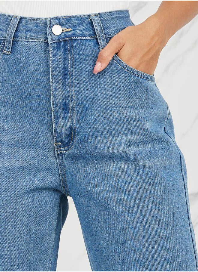 Styli - High Rise Whisker Tapered Jeans - Image 1