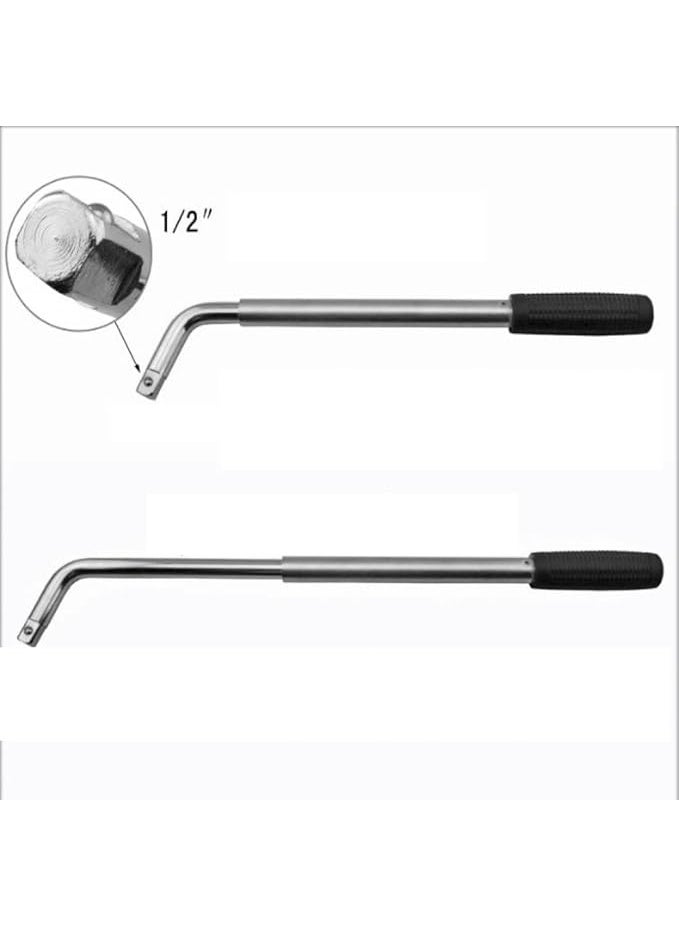 Extendable Car Wheel Nut Wrench by Rana Store – Adjustable Telescopic Handle with 17/19/21/23mm Sockets – Heavy Duty Tire Tool with Ergonomic Non-Slip Grip - Image 2