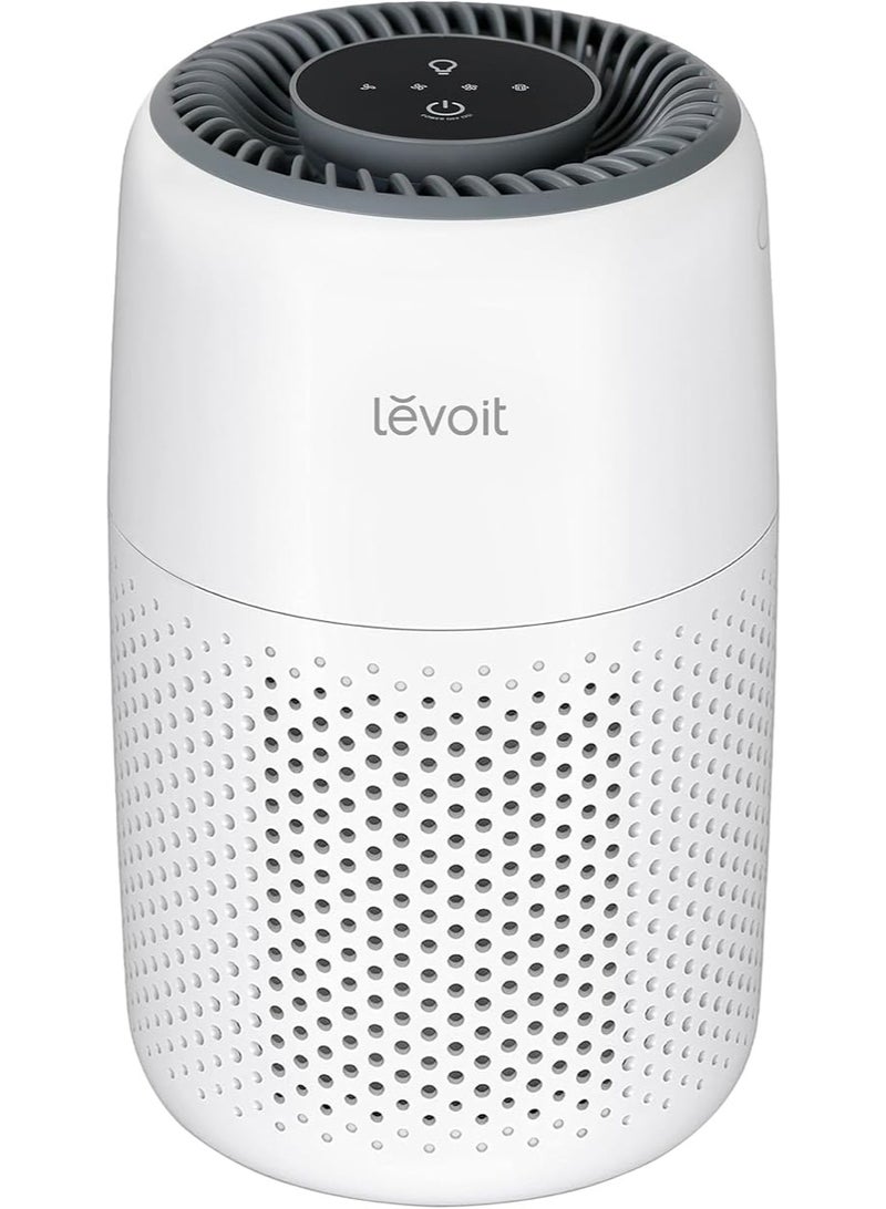 LEVOIT Air Purifiers for Bedroom Home, with Night Light, 3-in-1 Filter, Filters Smoke,  Pet Dander, Odor, Dust, 25dB Ultra-quiet, Office, Desktop, Portable, Core Mini, White LAP-C171-QAE white