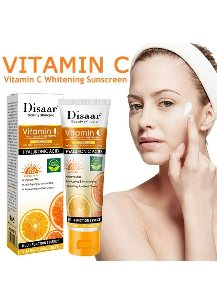 Disaar Vitamin C Sunscreen Cream Spf 50 Sunscreen Whitening Anti Uv Sunscreen 50 g - Image 1