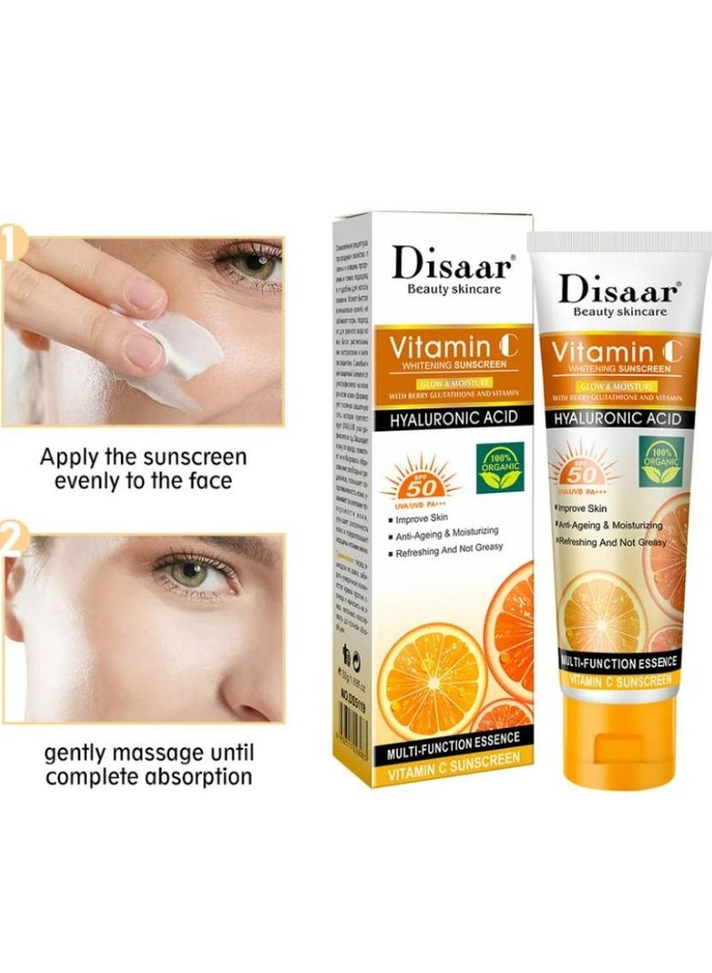 Disaar Vitamin C Sunscreen Cream Spf 50 Sunscreen Whitening Anti Uv Sunscreen 50 g - Image 2