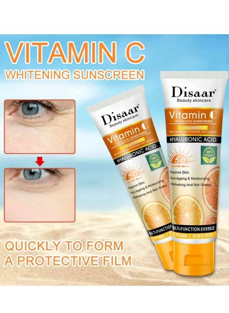 Disaar Vitamin C Sunscreen Cream Spf 50 Sunscreen Whitening Anti Uv Sunscreen 50 g - Image 3