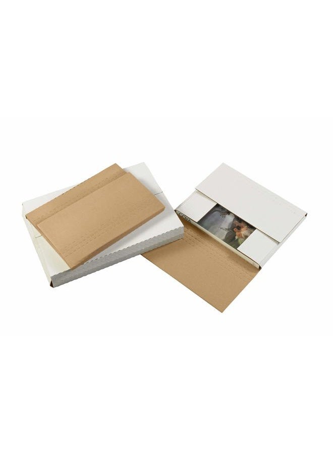BOX USA Aviditi M1181 Corrugated Easy-Fold Mailer, 11-1/8" Length x 8-5/8" Width x 1" Height, White (Bundle of 50) - Image 3