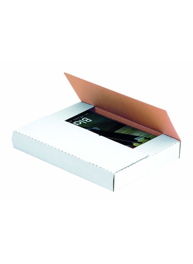 BOX USA Aviditi M1181 Corrugated Easy-Fold Mailer, 11-1/8" Length x 8-5/8" Width x 1" Height, White (Bundle of 50) - Image 4