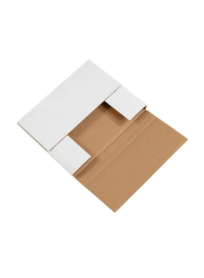 BOX USA Aviditi M1181 Corrugated Easy-Fold Mailer, 11-1/8" Length x 8-5/8" Width x 1" Height, White (Bundle of 50) - Image 1