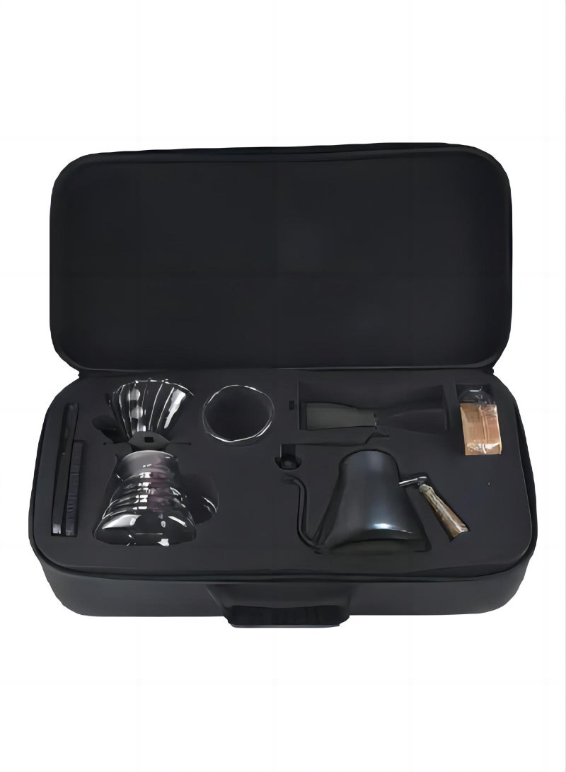EqiEch Drip Coffee Maker Set With Travel Bag Black 7Pcs Camping Coffee Marker Coffee Machine Filter Coffee Tool Set for Outdoor Multicolour 29x58x17cm  - Image 2