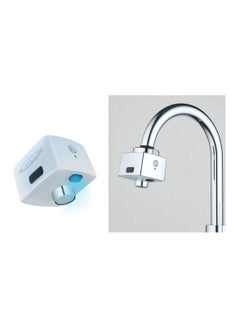 Smart Automatic Sense Infrared Induction Water Saving Device Adjustable Sink Faucet Double Sensor for Kitchen Bathroom Waterproof Water Overflow Protection Touch less Faucet Adapter, Chrome Finish