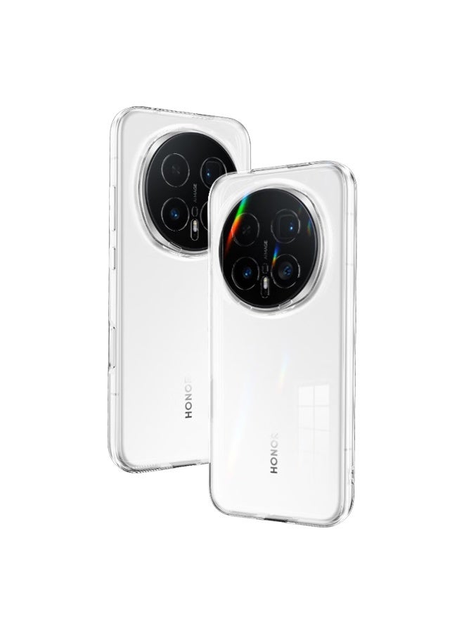 Smorss Honor Magic8 Pro Phone Case Full Coverage Lens Protection Soft Transparent Anti-fingerprint Skin-friendly Slim Protective Cover