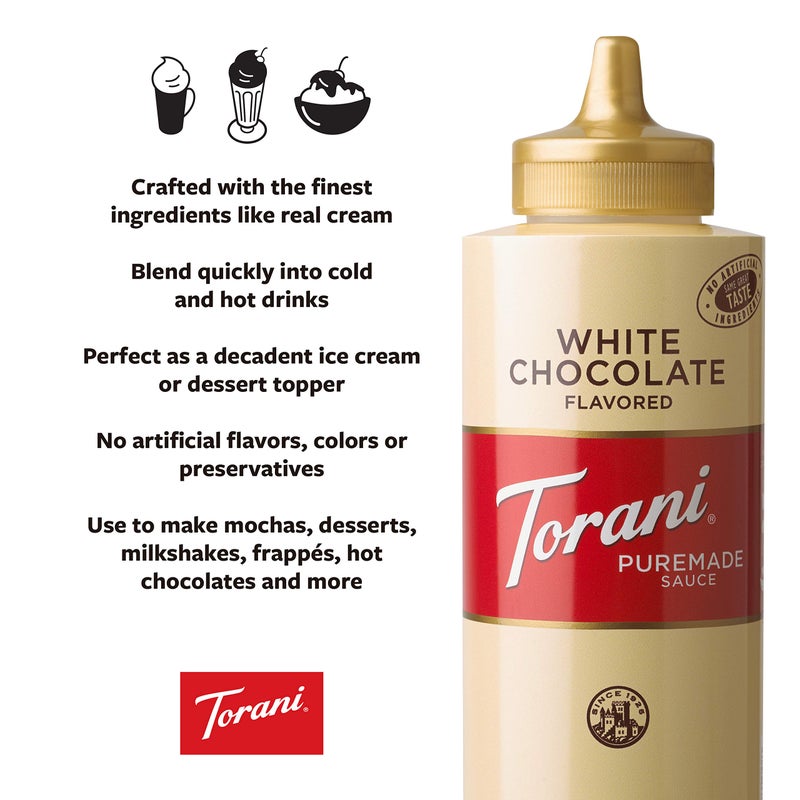 Torani Puremade Sauce, White Chocolate, 16.5 Ounces (Pack of 4) - Image 4
