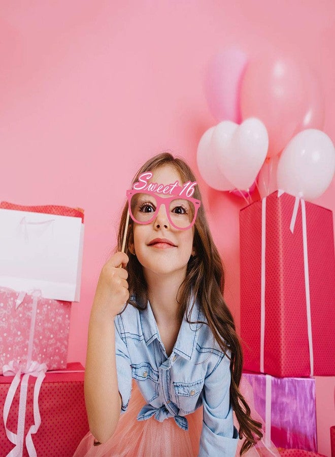 CC HOME Sweet 16 Photo Booth Props,Happy Sixteen Photo Booth Props for 16th Birthday Party Supplies for Girls 44 Pcs - Image 5